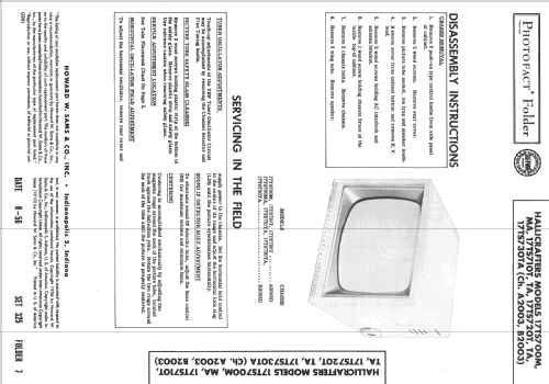 17TS700M Ch= A2003D; Hallicrafters, The; (ID = 2331706) Television