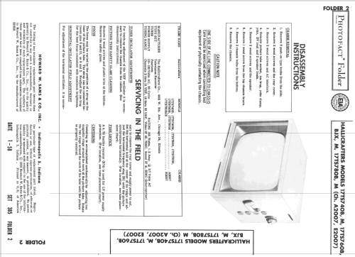 17TS760BJX Ch= E2007; Hallicrafters, The; (ID = 2508629) Television