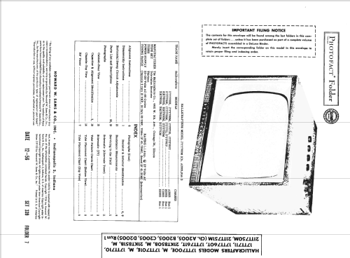 17TT701M Ch= B2005 Run1; Hallicrafters, The; (ID = 2015442) Television