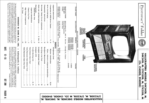 24K240M Ch= D1400D; Hallicrafters, The; (ID = 2682162) Television