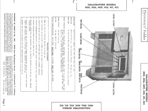 400; Hallicrafters, The; (ID = 1450599) Radio