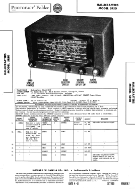 5R10; Hallicrafters, The; (ID = 2900681) Radio