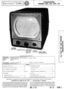 680 ; Hallicrafters, The; (ID = 2788624) Television