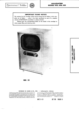 810C; Hallicrafters, The; (ID = 2933346) Television