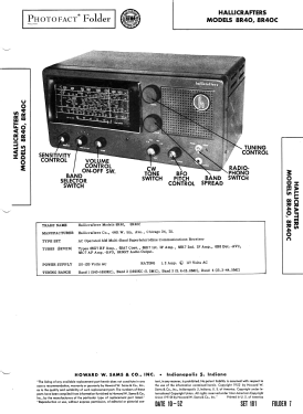 8R40; Hallicrafters, The; (ID = 3095366) Radio