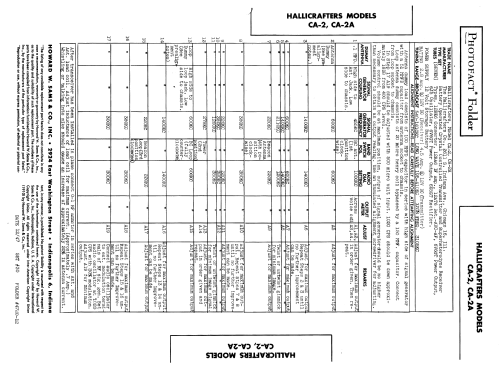 CA-2A; Hallicrafters, The; (ID = 915952) Commercial TRX