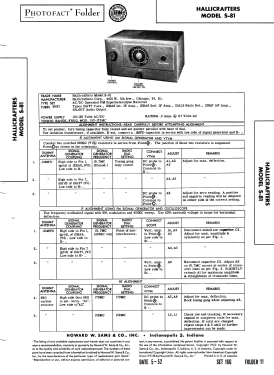 Civic Patrol S-81; Hallicrafters, The; (ID = 3046422) Amateur-R