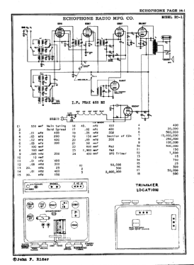 Echophone EC-1B; Hallicrafters, The; (ID = 3189324) Amateur-R