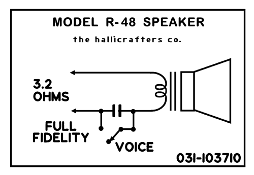 R-48; Hallicrafters, The; (ID = 3102859) Speaker-P