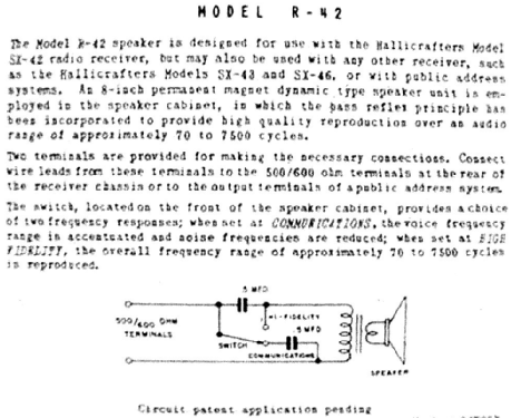 Reproducer R-42; Hallicrafters, The; (ID = 1711278) Speaker-P