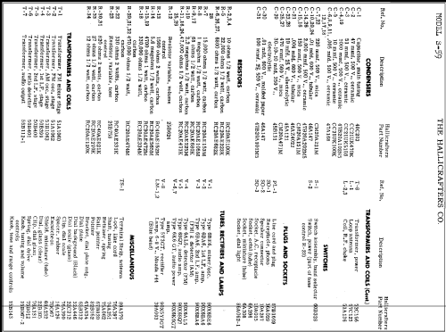 S-59; Hallicrafters, The; (ID = 288613) Radio