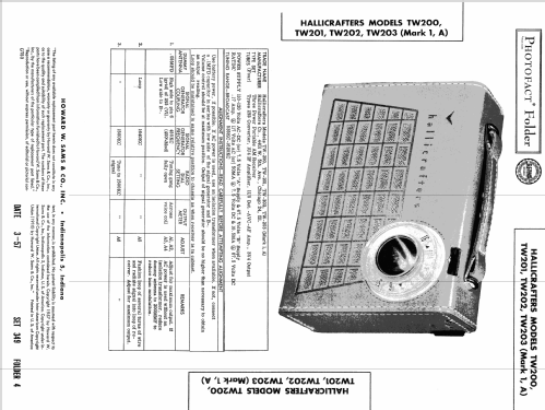 TW-202A Ch= Mark 1A; Hallicrafters, The; (ID = 1738731) Radio