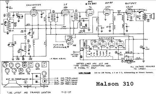 310 ; Halson Radio Mfg. Co (ID = 424929) Radio