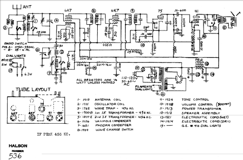 536 ; Halson Radio Mfg. Co (ID = 426142) Radio