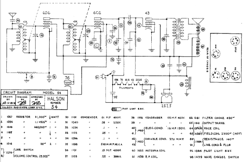 54 ; Halson Radio Mfg. Co (ID = 424524) Radio