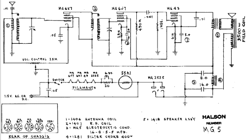 MG-5 ; Halson Radio Mfg. Co (ID = 424173) Radio