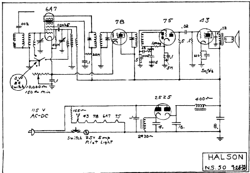 NS-50 ; Halson Radio Mfg. Co (ID = 208717) Radio