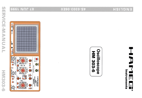 35 MHz Analog Oscilloscope HM303-6; HAMEG GmbH, (ID = 1645874) Equipment