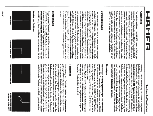 Oscilloscope HM307-3; HAMEG GmbH, (ID = 1111898) Ausrüstung