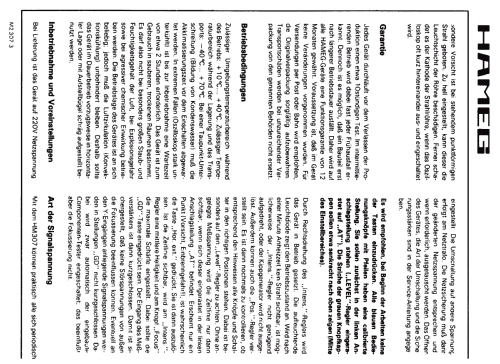 Oscilloscope HM307-3; HAMEG GmbH, (ID = 1111900) Ausrüstung