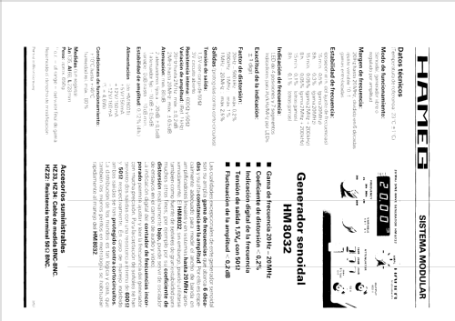 Sinus-Generator HM8032; HAMEG GmbH, (ID = 2609415) Ausrüstung