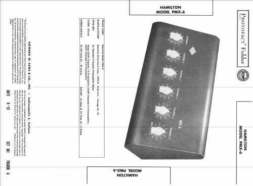 Hamilton PMX-6 ; Hamilton Electronics (ID = 2381686) Ampl/Mixer