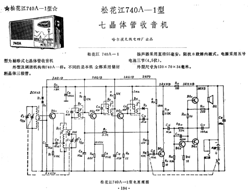 Songhuajiang 松花江 740A-1; Hangzhou No.4 杭州无... (ID = 817895) Radio