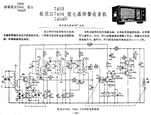 Songhuajiang 松花江 7404B; Harbin No.4 哈尔滨无... (ID = 817901) Radio