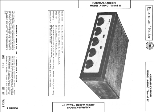 A-1040 Trend II ; Harman Kardon; New (ID = 2527513) Ampl/Mixer