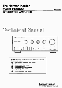 HK6800 ; Harman Kardon; New (ID = 2860745) Ampl/Mixer