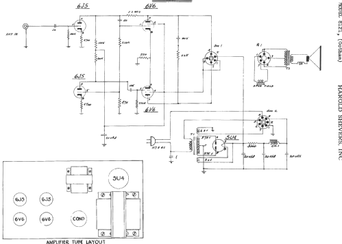 gotham 8121 Radio Harold Shevers, Inc., build 1950 ??, 6 schematics ...