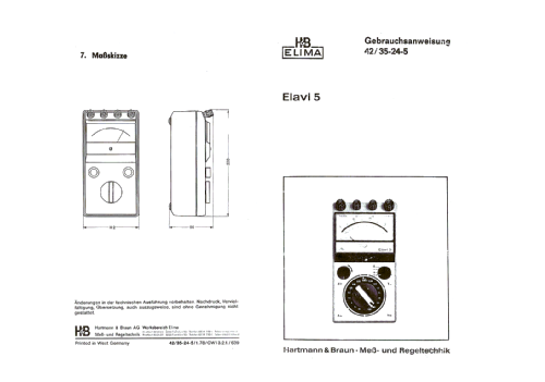 Elavi 5; Hartmann & Braun AG; (ID = 475502) Equipment