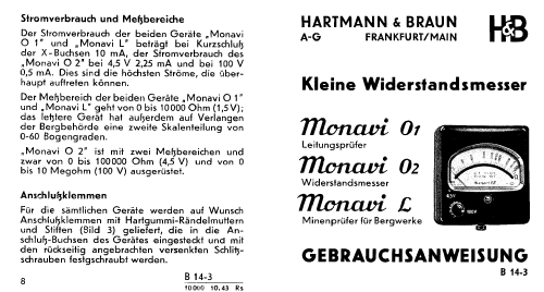 Monavi O1 ; Hartmann & Braun AG; (ID = 118581) Equipment