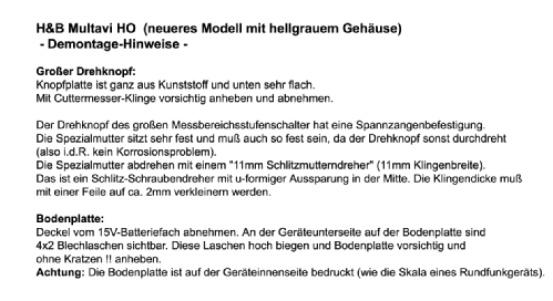 Multavi HO; Hartmann & Braun AG; (ID = 286709) Ausrüstung