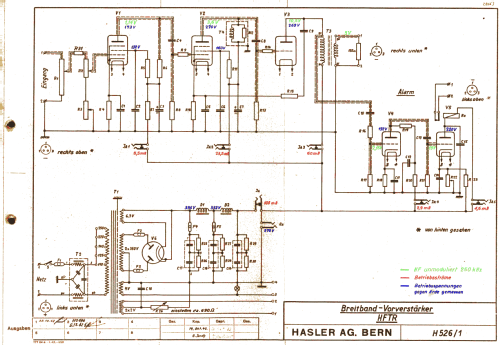 Breitband-Endverstärker HF-TR H527; Hasler AG; Bern (ID = 2374520) HF-Verst.