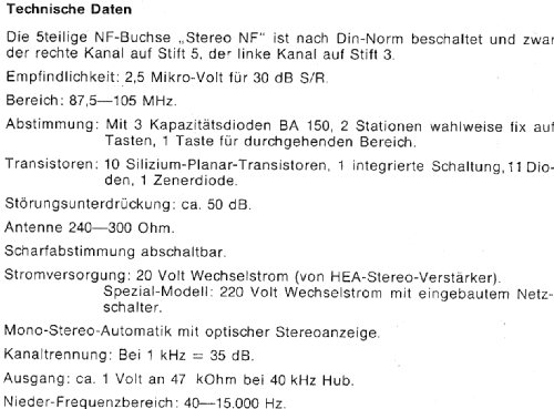 UKW-Stereo-Tuner ; HEA; Wien (ID = 1562940) Radio