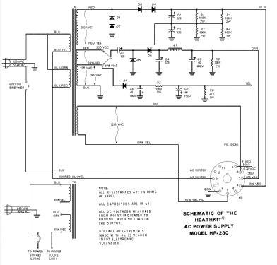 AC Power Supply HP-23C; Heathkit Brand, (ID = 758864) Power-S