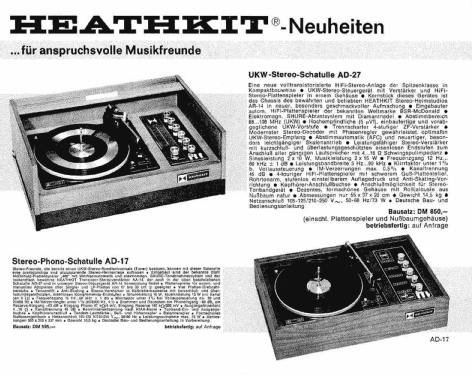 AD-17; Heathkit Brand, (ID = 2081020) Ampl/Mixer