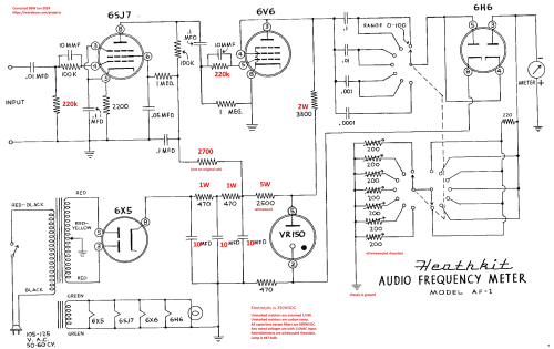 Audio Frequency Meter AF-1; Heathkit Brand, (ID = 3122484) Equipment