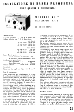 Audio Generator AG-7; Heathkit Brand, (ID = 2819585) Equipment