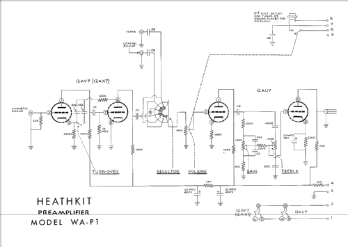 Audio Preamp WA-P1 ; Heathkit Brand, (ID = 685737) Ampl/Mixer