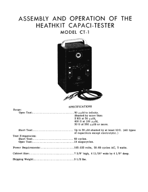 Capaci-Tester CT-1; Heathkit Brand, (ID = 2944536) Equipment