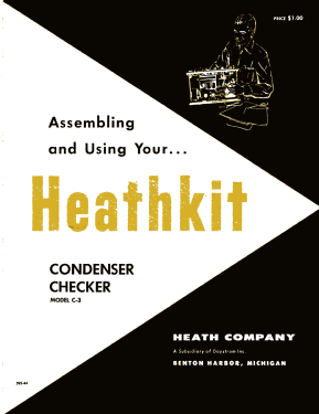 Condenser Checker C-3; Heathkit Brand, (ID = 2944496) Equipment