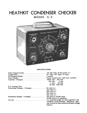 Condenser Checker C-3; Heathkit Brand, (ID = 2944498) Ausrüstung