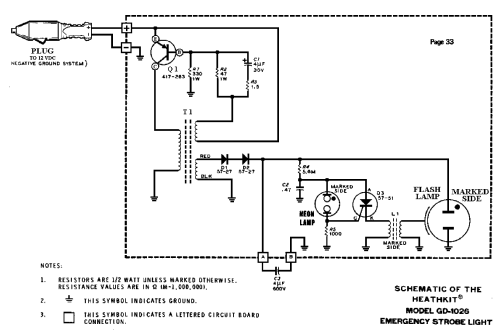 Emergency Strobe Light GD-1026 Misc Heathkit Brand, Heath Co.; Benton ...