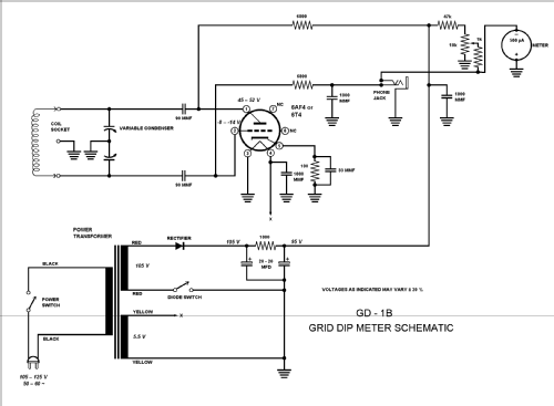 Grid Dip Meter GD-1B; Heathkit Brand, (ID = 514671) Equipment