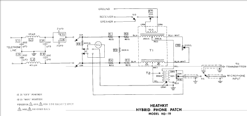 Hybrid Phone Patch HD-19; Heathkit Brand, (ID = 169436) Amateur-D