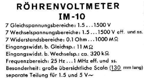 Multimeter IM-10; Heathkit Brand, (ID = 2518881) Equipment