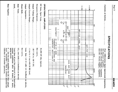 Operational Amplifier System ; Heathkit Brand, (ID = 775860) Misc