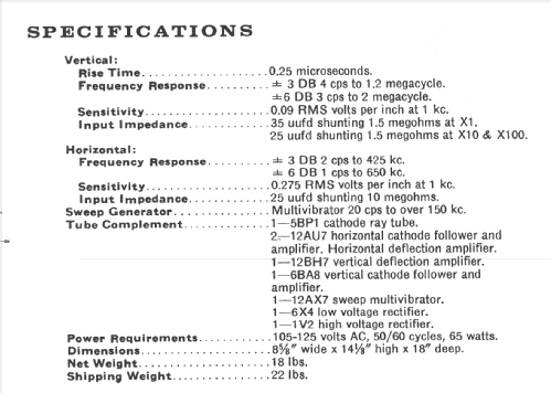 Oscilloscope OM-2; Heathkit Brand, (ID = 1516790) Equipment